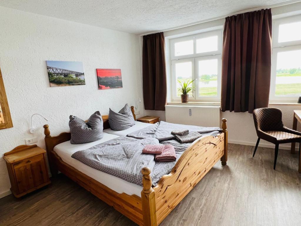 Pension zum goldenen Anker direkt an der Elbe - Habitación Doble Con Baño Privado