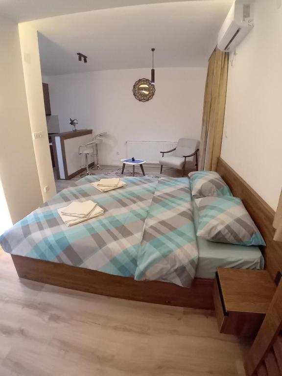 Postel nebo postele na pokoji v ubytování Aqua Apartments 2