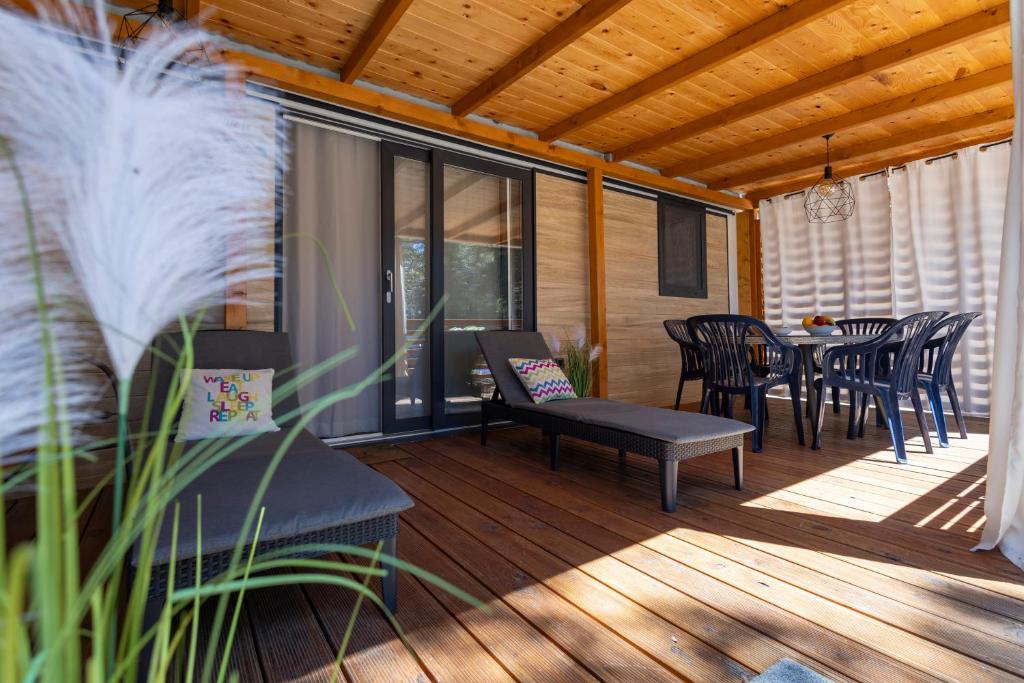 Balkón nebo terasa v ubytování Adriakamp Mobilehome - Camp Soline