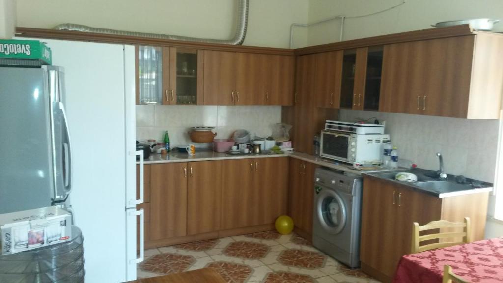 Kuchyň nebo kuchyňský kout v ubytování Gest haus Artemi