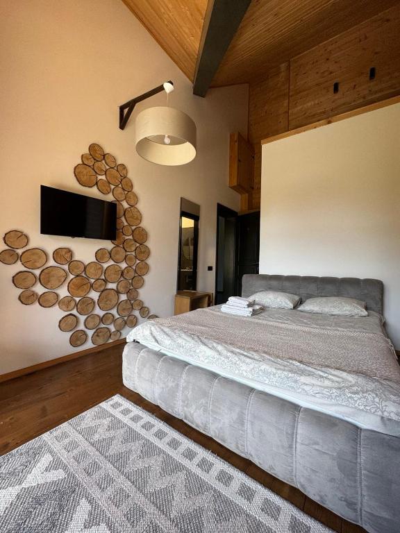 Postel nebo postele na pokoji v ubytování Girske Povitria 2