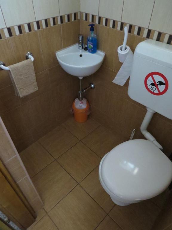 Kúpeľňa v ubytovaní Aranyhal apartman