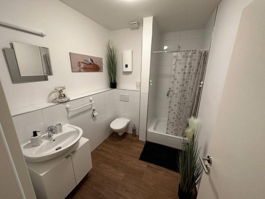 Koupelna v ubytování Ferienzimmer in Euskirchen