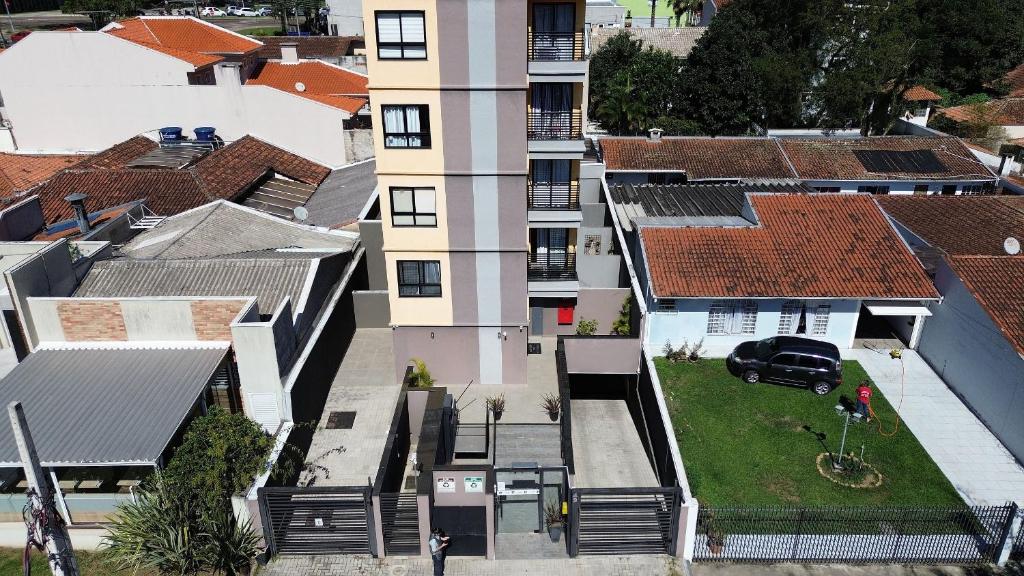 クリチバにあるEstúdio One Ecovile | Vista Espetacular | Gonzaga Staysの住宅街の空中風景