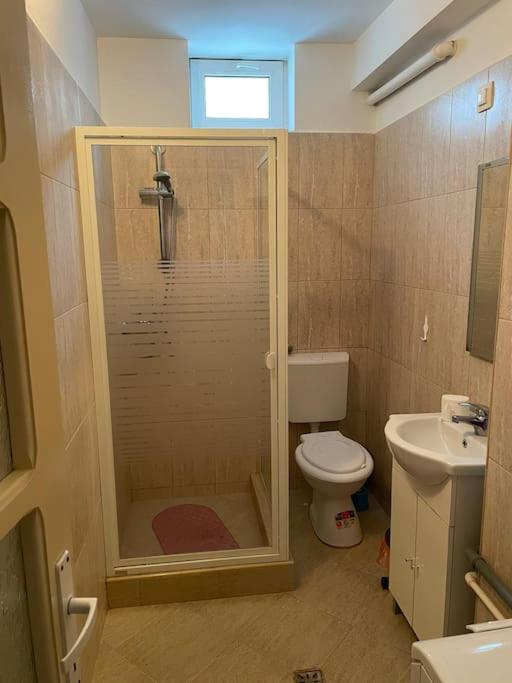 Koupelna v ubytování Csomor Apartman