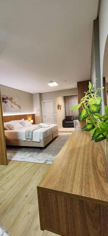 Postel nebo postele na pokoji v ubytování Flat & Lounge SQUARE FARIA LIMA