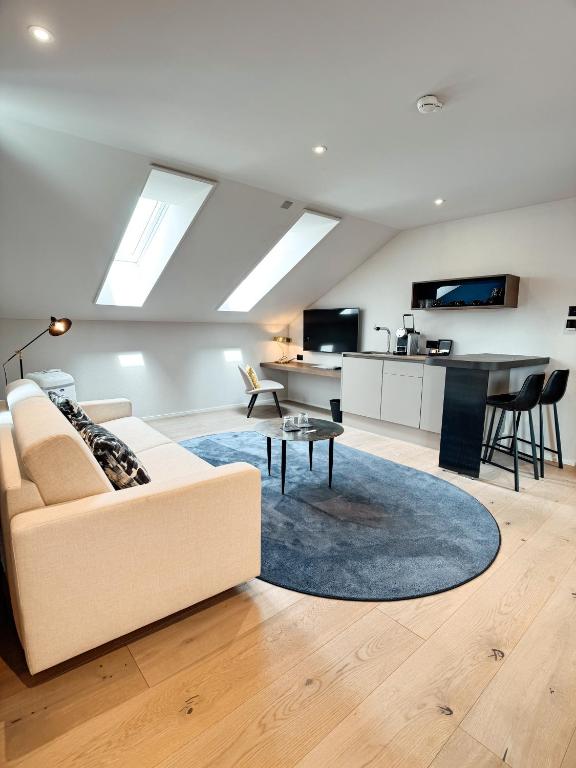 Kuchyň nebo kuchyňský kout v ubytování Boutique Hotel Sonne Seuzach
