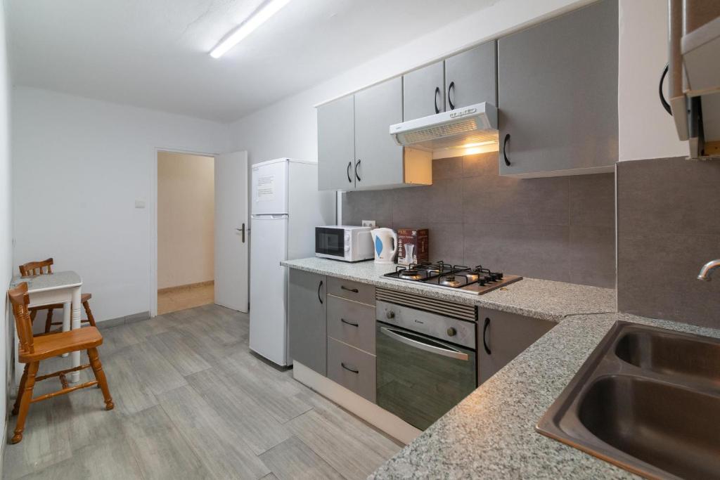 Kuchyň nebo kuchyňský kout v ubytování Apartamentos Maja