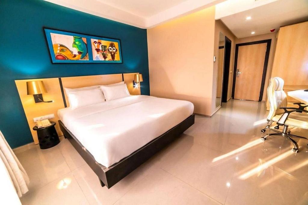 Ένα ή περισσότερα κρεβάτια σε δωμάτιο στο Dreams hotel