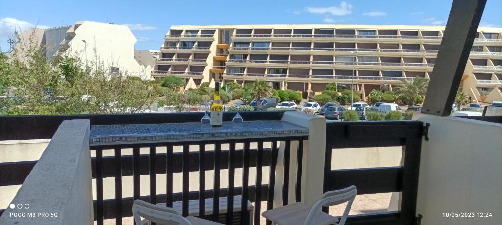 Balkón alebo terasa v ubytovaní Rêve ensablé Le Cap d'Agde naturiste