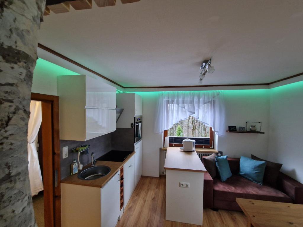 Kuchyň nebo kuchyňský kout v ubytování Apartment feelthenature