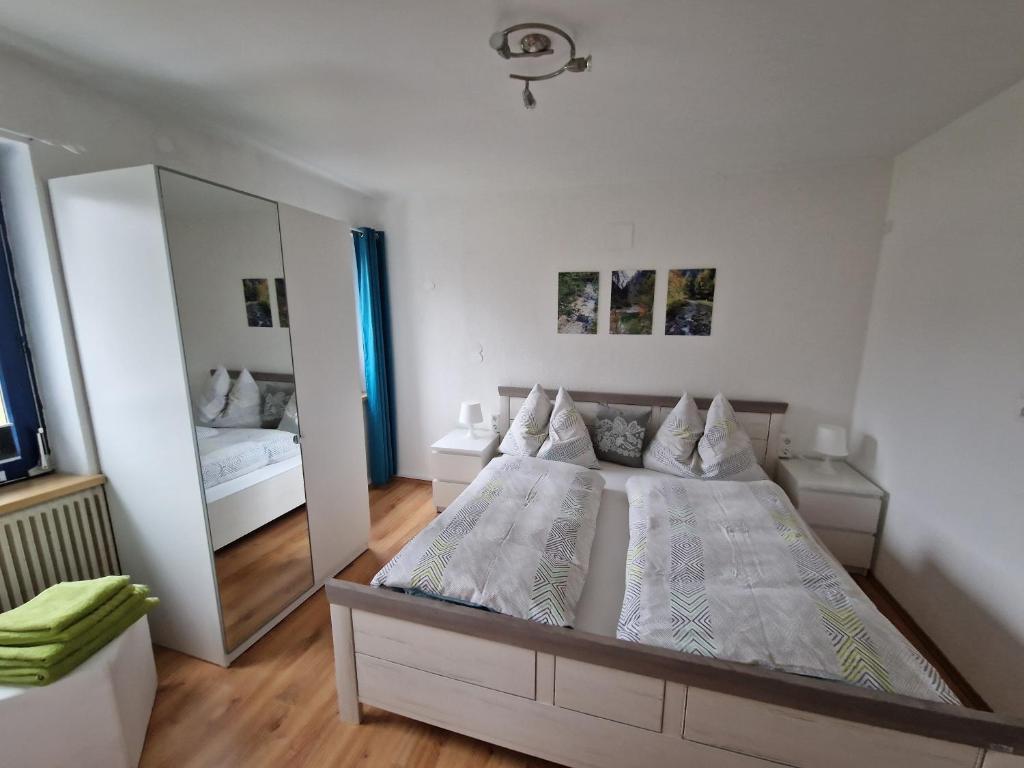 Postel nebo postele na pokoji v ubytování Apartment feelthenature