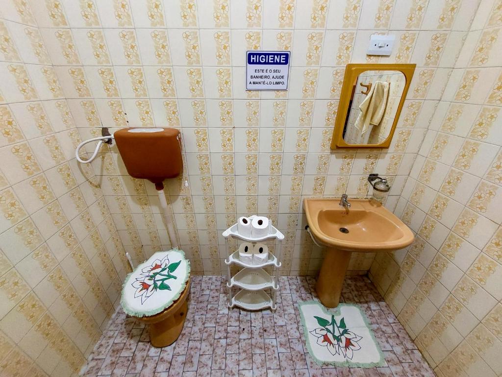 Koupelna v ubytování Hostel Pajeú