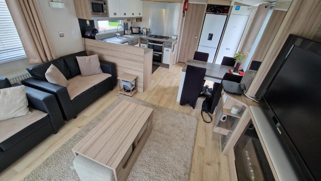 Kuchyň nebo kuchyňský kout v ubytování Caravan at Seton Sands