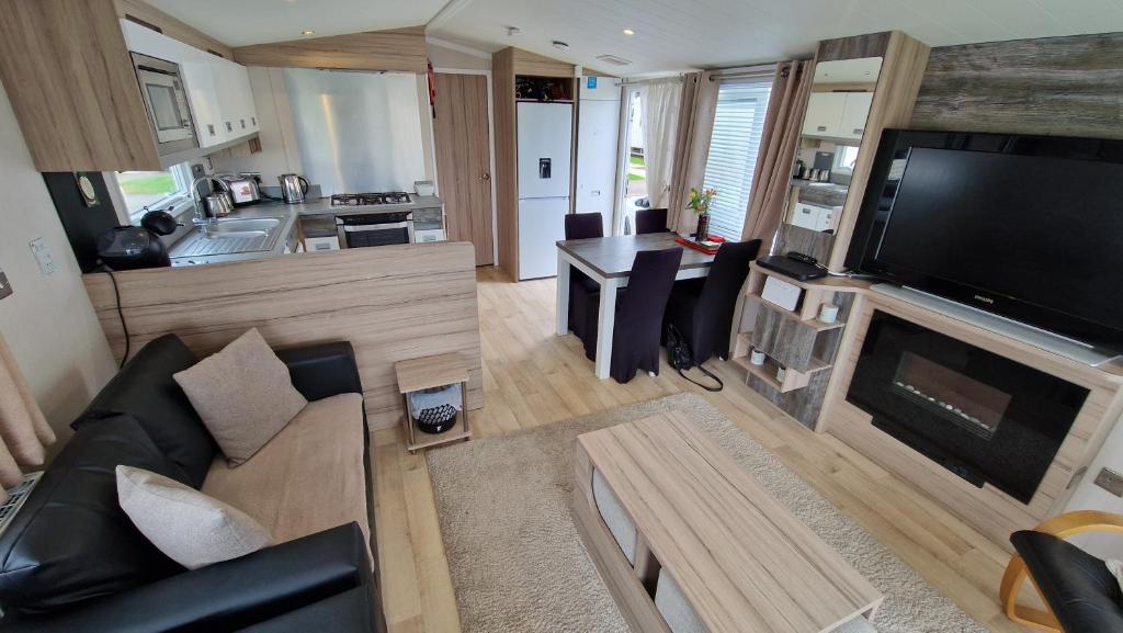 Kuchyň nebo kuchyňský kout v ubytování Caravan at Seton Sands