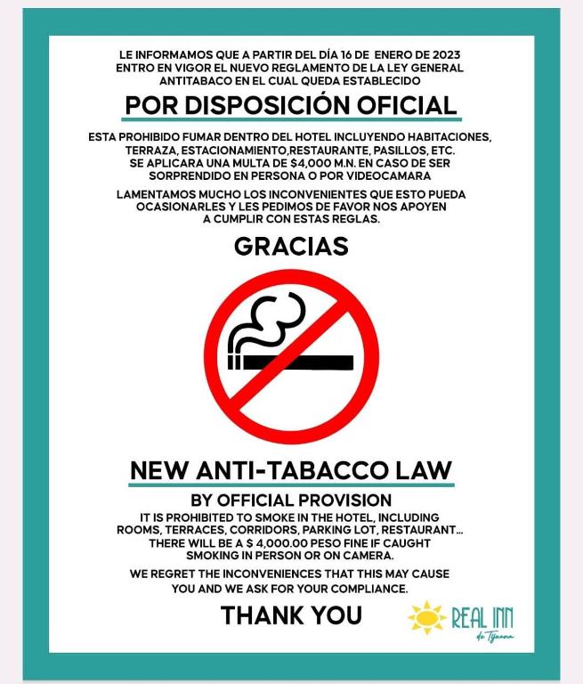 Certifikát, hodnocení, plakát nebo jiný dokument vystavený v ubytování R INN de TIJUANA