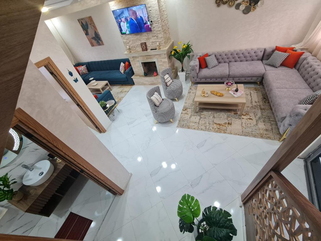 Posezení v ubytování Villa de luxe