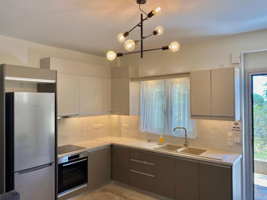 Η κουζίνα ή μικρή κουζίνα στο Horizon Blu Blu apartment