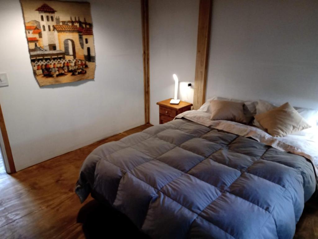 Postel nebo postele na pokoji v ubytování Cabaña Entre Lagos y Montañas