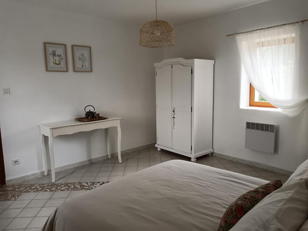 Postel nebo postele na pokoji v ubytování Mas la Buissone