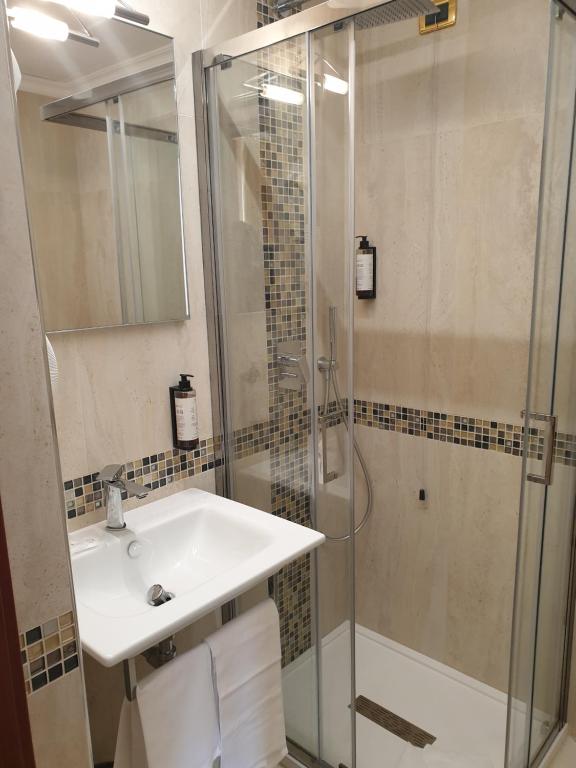 Koupelna v ubytování Hotel Bolivar