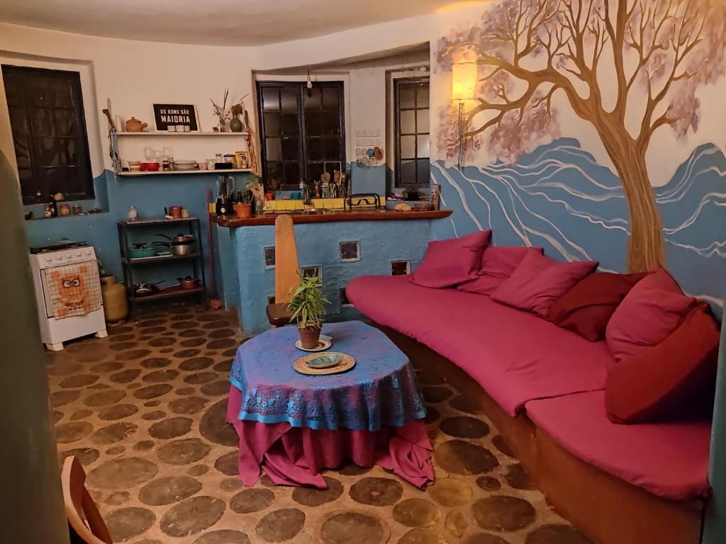 Posezení v ubytování Espaço Cultural Lotus - Suítes, Hostel e Camping