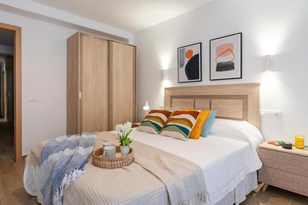 Llit o llits en una habitació de Apartamento en puerto de javea