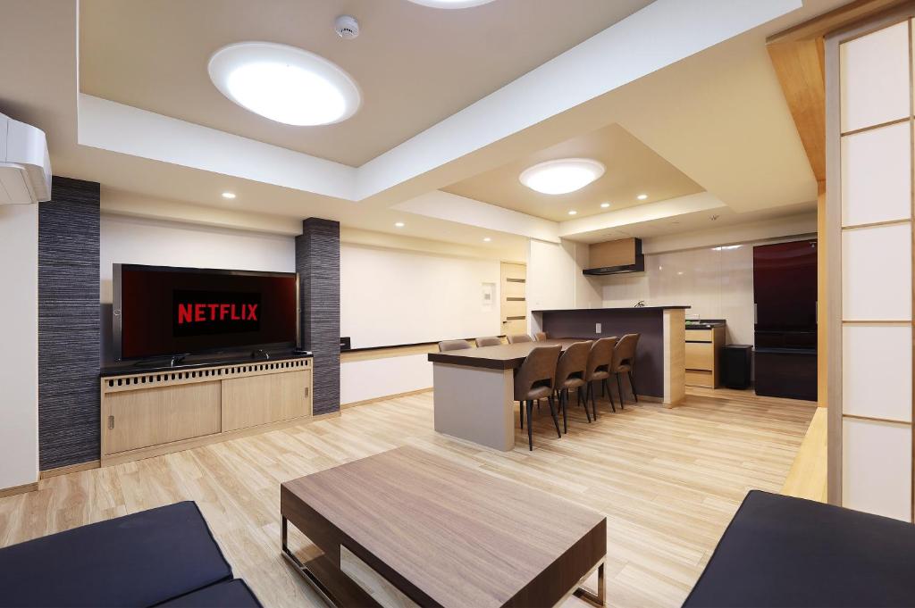 Kuchyň nebo kuchyňský kout v ubytování MolinHotels702 アクティビティを満喫できる札幌定山渓 天然温泉付-1L2Room K-Bed1&W-beds3 8persons