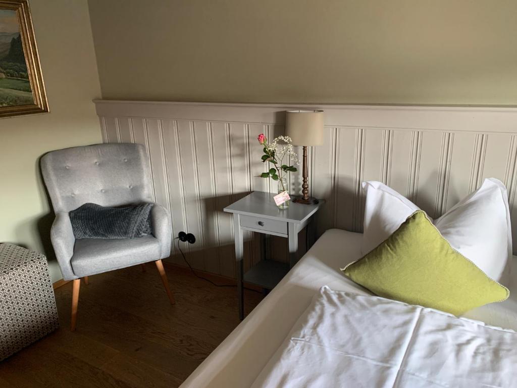 Voodi või voodid majutusasutuse Landhotel Ruhepol - garni toas