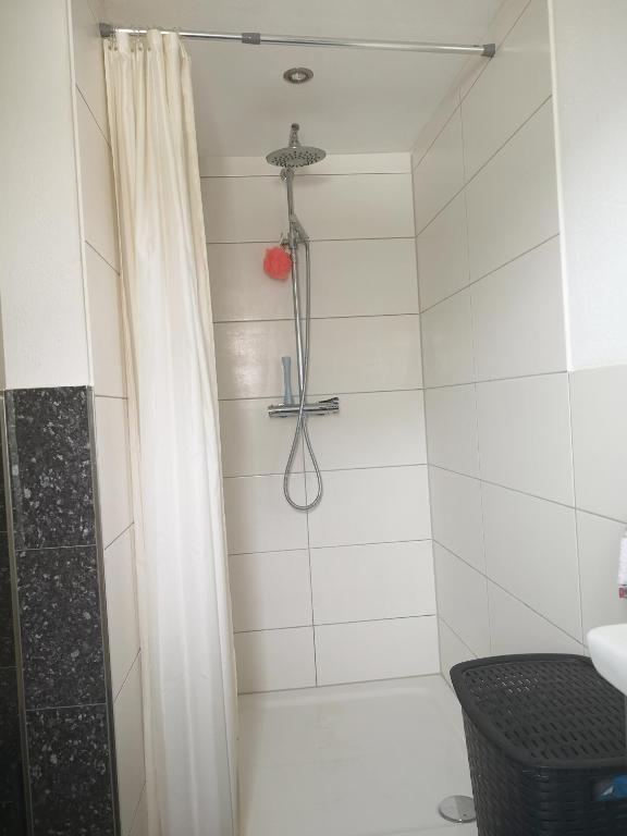 Koupelna v ubytování Apartment in Lindenberg, Goßholz