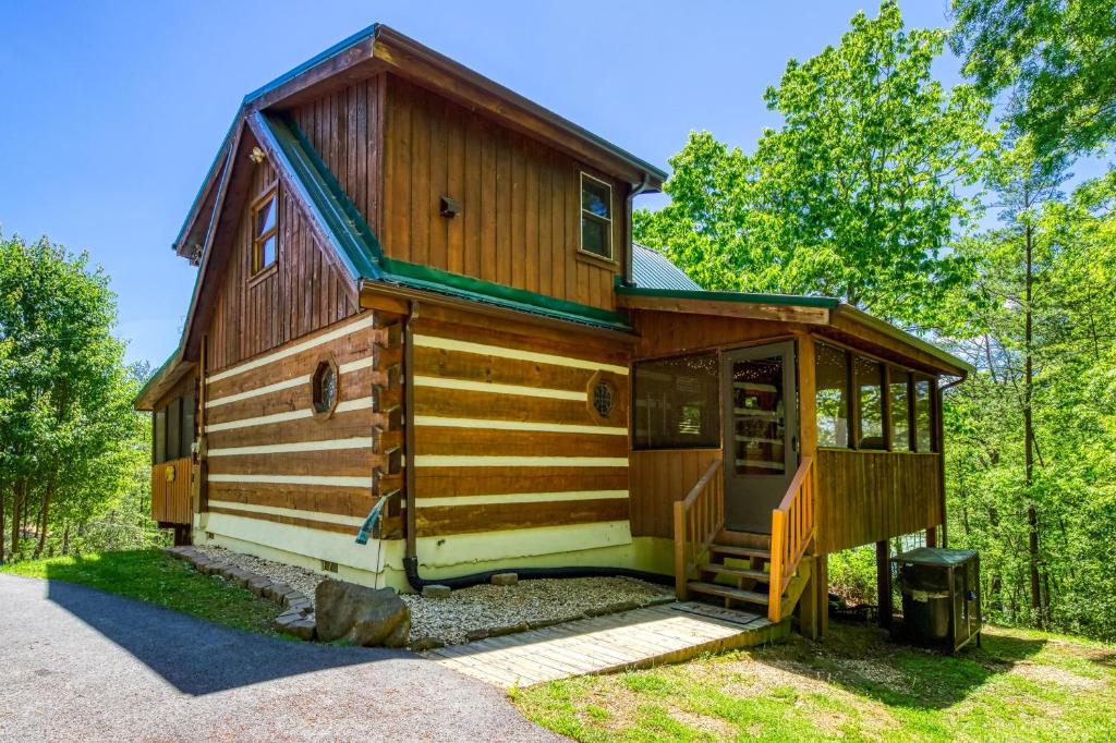 Bygningen som feriehuset ligger i