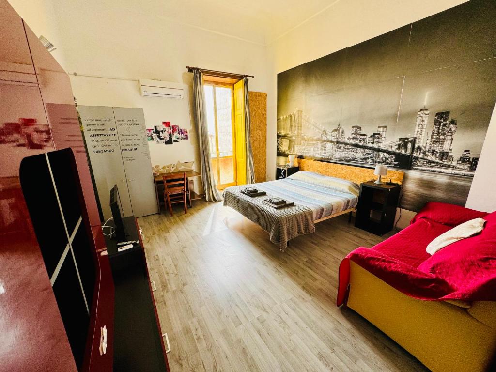 Televízia a/alebo spoločenská miestnosť v ubytovaní Casa Sikania