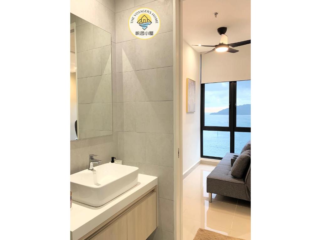 Koupelna v ubytování Sea Park LeSu 8 The Shore KK I 1 plus 1 Room 2-5 Pax 홈스테이