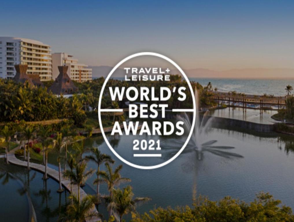 a sign that reads worlds best awards at Mayan Palace Vidanta in Nuevo Vallarta 