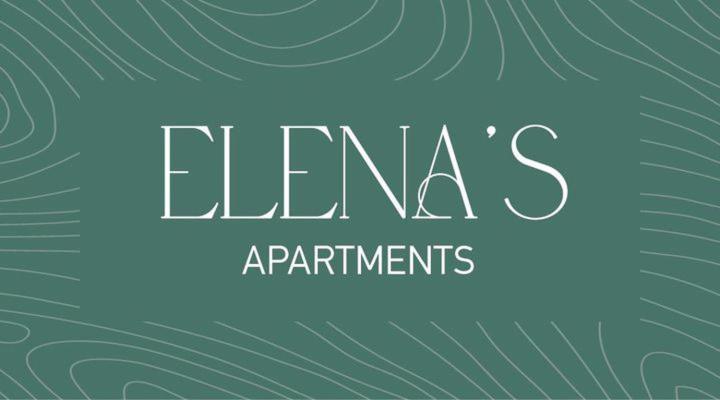 a sign with the words elms appliances with green at Elena’s apartments in Perivólion