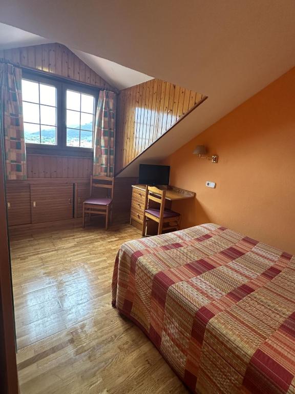 Postel nebo postele na pokoji v ubytování Hosteria Gelin de Gajano