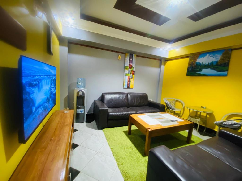 TV a/nebo společenská místnost v ubytování Pendeza La Casa