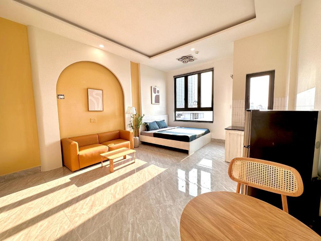 Posezení v ubytování Corgi House Danang