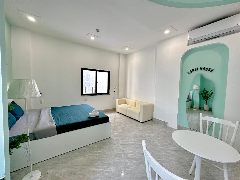 Posezení v ubytování Corgi House Danang