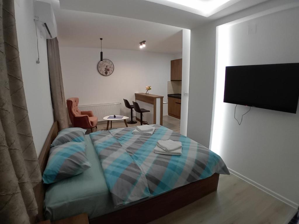 TV a/nebo společenská místnost v ubytování Aqua Apartments 1