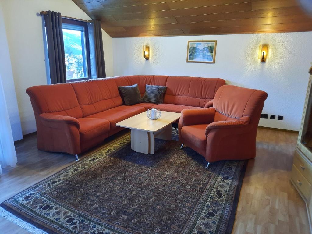 Χώρος καθιστικού στο Ferienwohnung Schinn