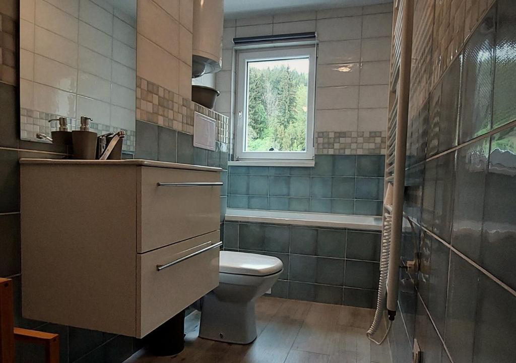 Koupelna v ubytování Apartmánek Jizerské hory