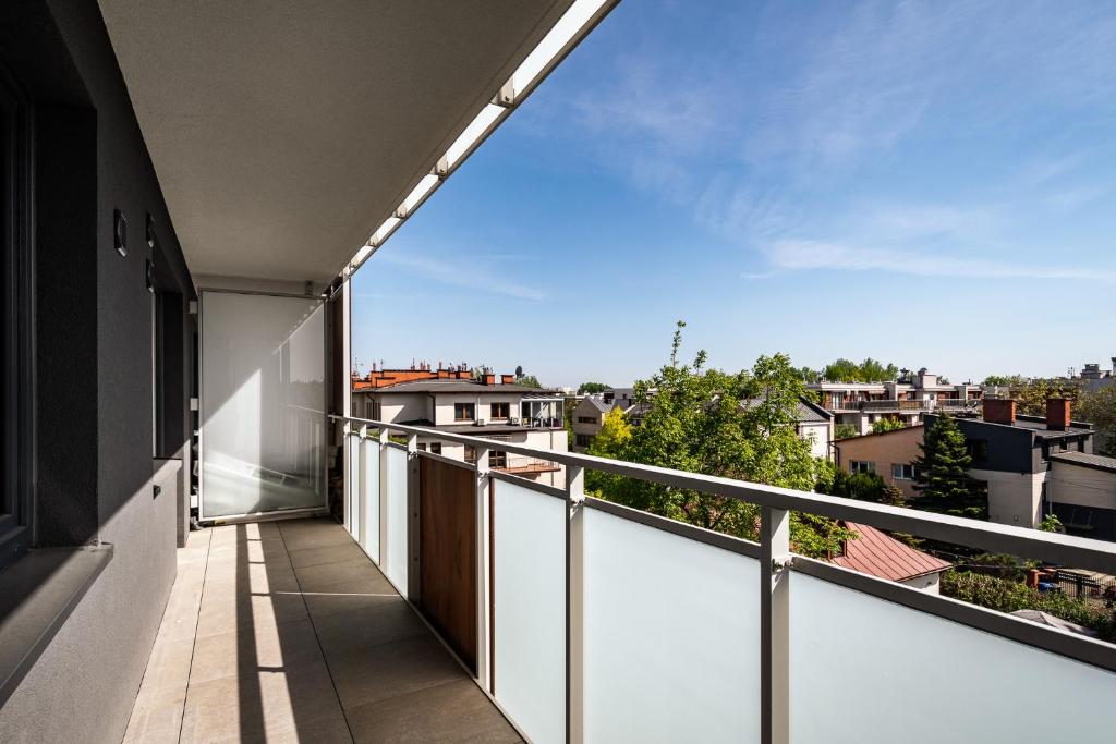 Balkón nebo terasa v ubytování Pileckiego Residence