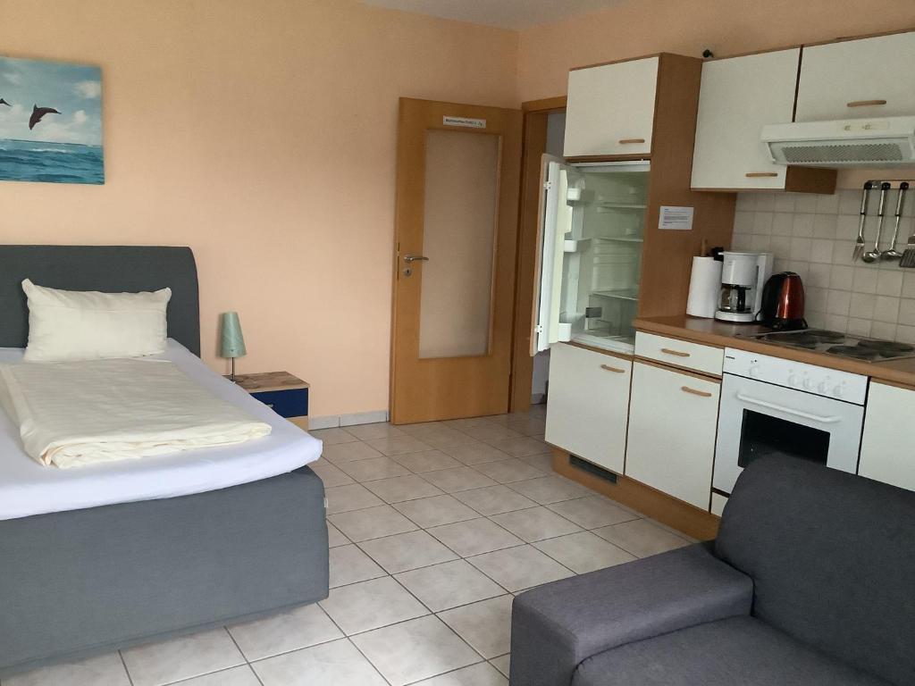 Kuchyň nebo kuchyňský kout v ubytování Mosel Ferienresidenz ZickZack