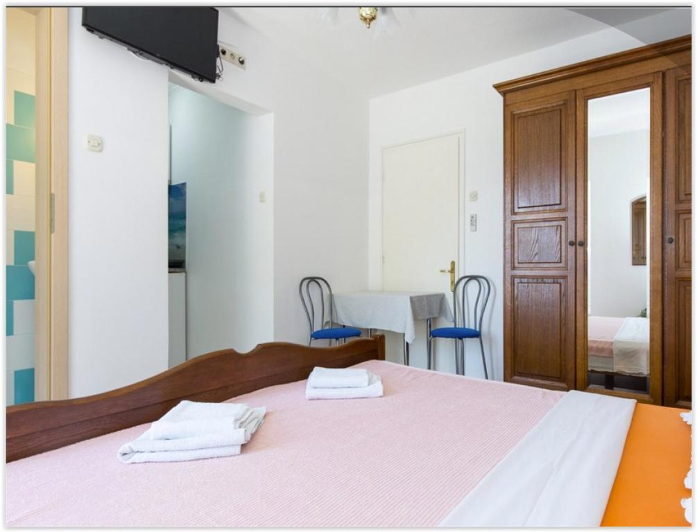Posteľ alebo postele v izbe v ubytovaní Beach Villa Baška