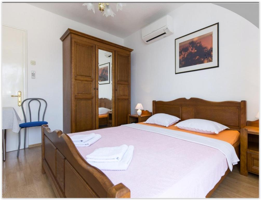Posteľ alebo postele v izbe v ubytovaní Beach Villa Baška