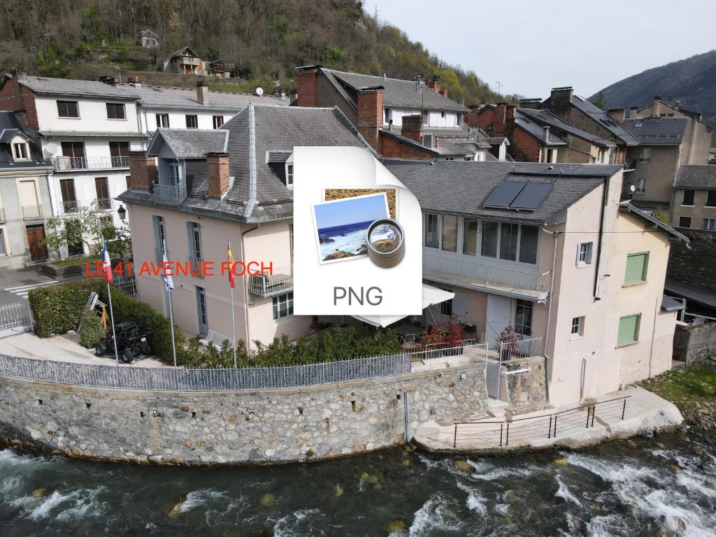 a rendering of a png sign next to a river at LE 41 AVENUE FOCH in Luchon