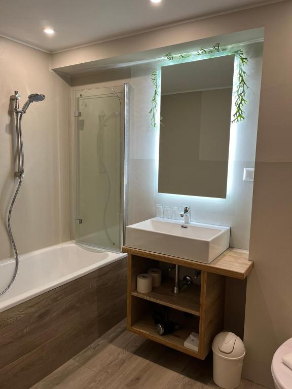 Koupelna v ubytování Jägerhotel