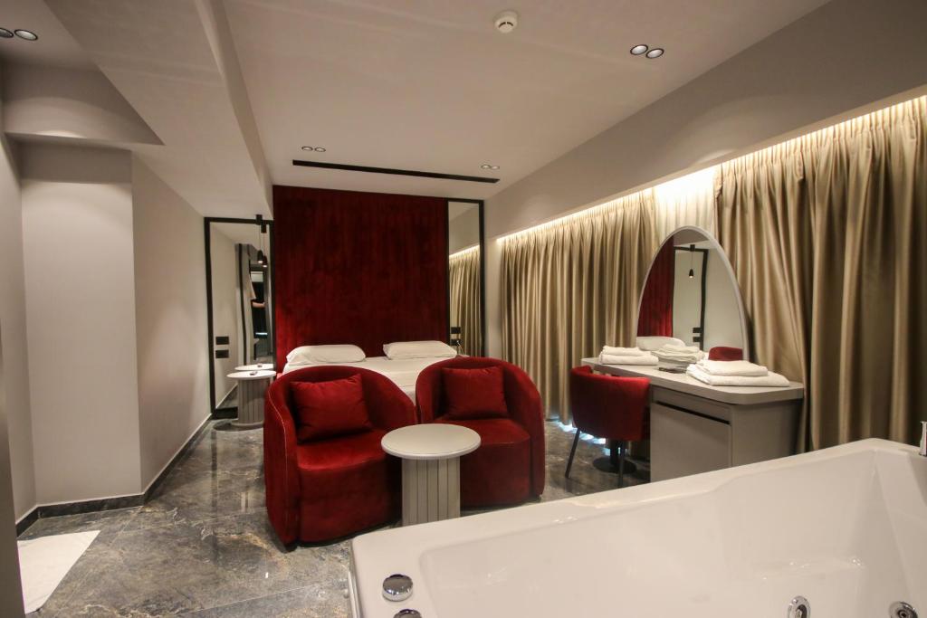 Koupelna v ubytování Atrium Hotel