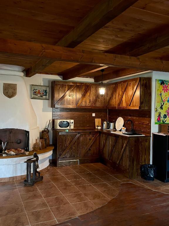 Kuchyň nebo kuchyňský kout v ubytování Enjoy the quiet nature in our unique cottage